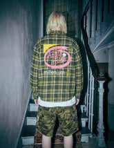 Vintage Plaid Graphic Long Sleeve Shirt
