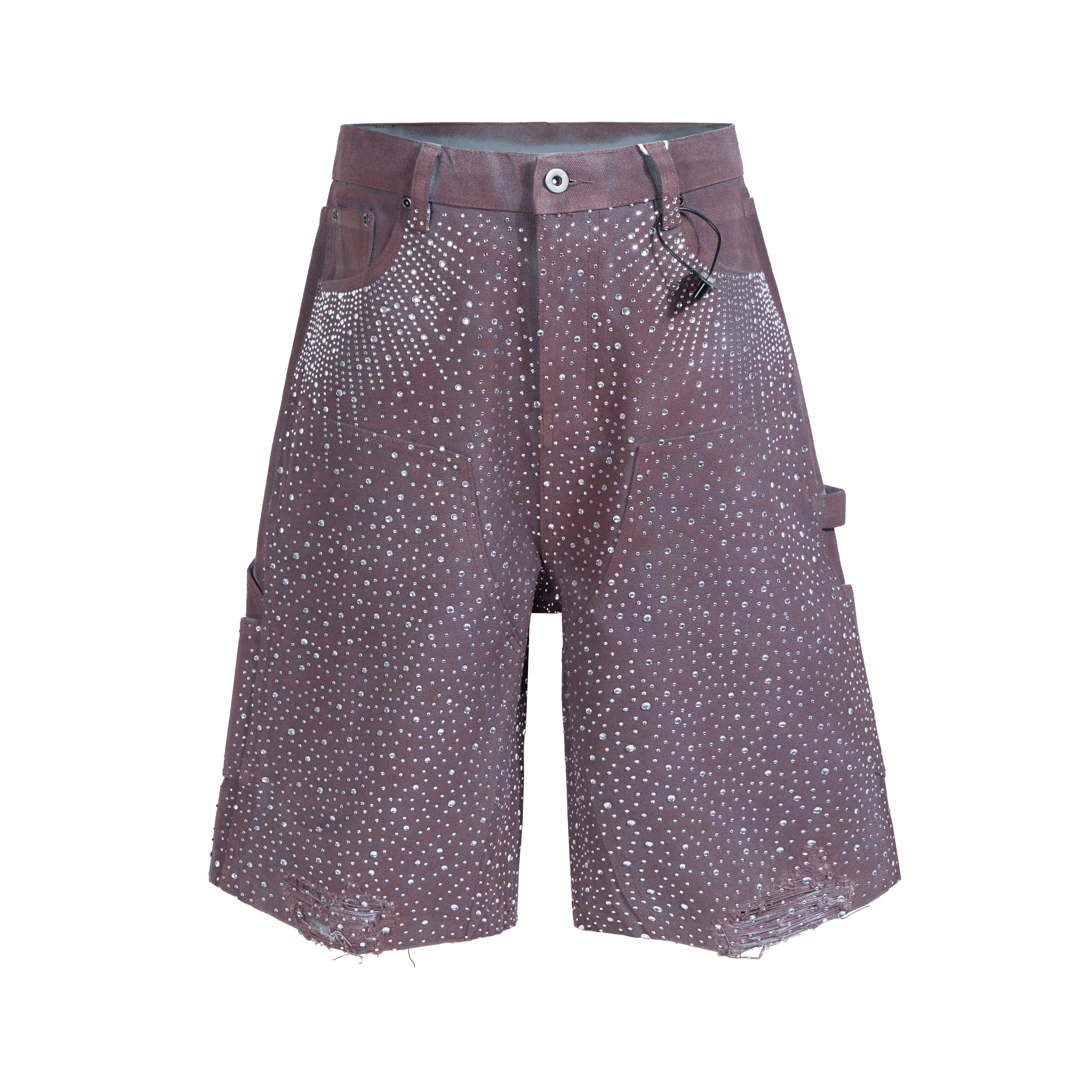 CapCabin Studded Denim Shorts