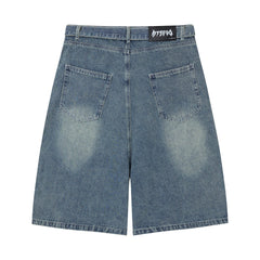 CapCabin Web Panel Strap Denim Shorts