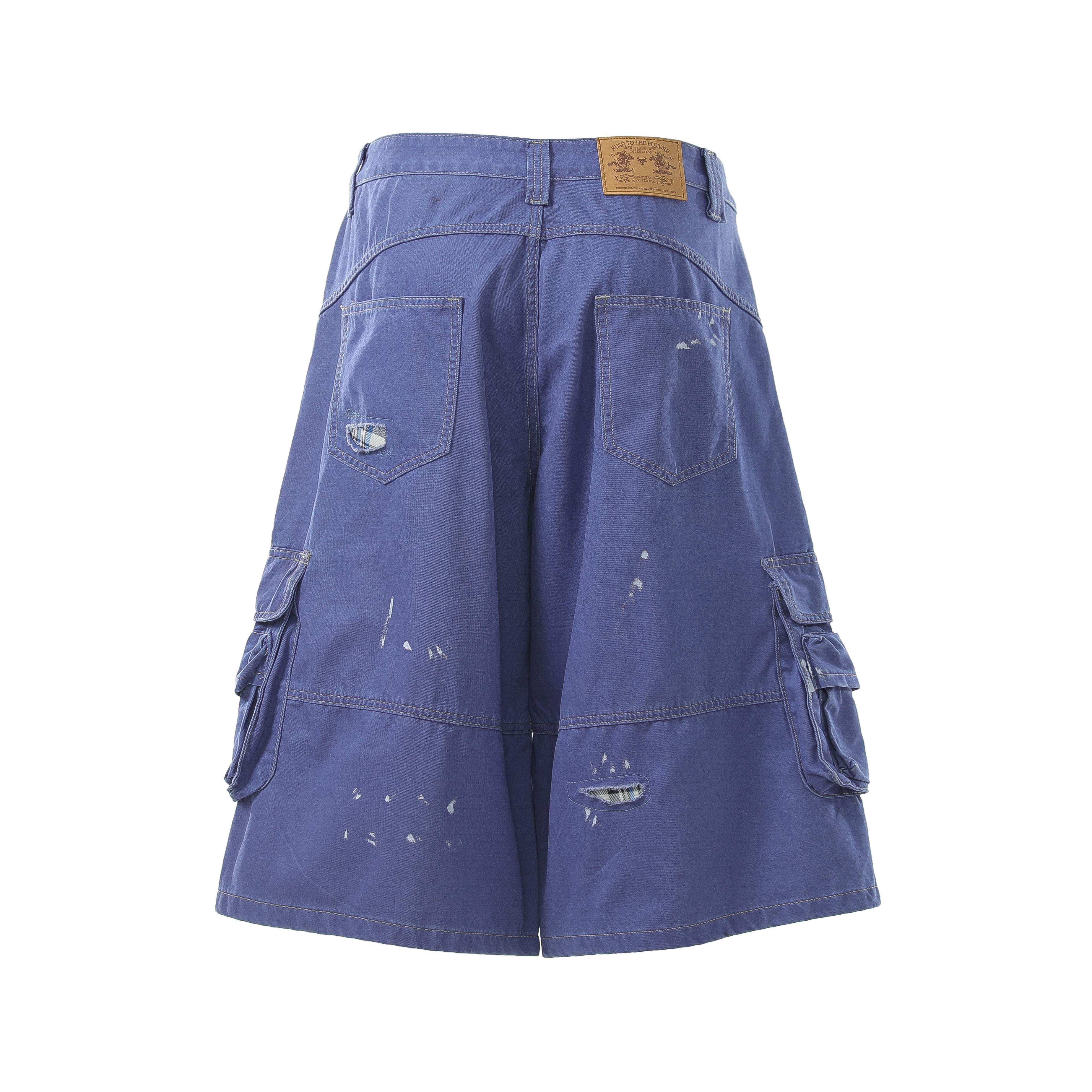 CapCabin “Distressed Utility Cargo Shorts”