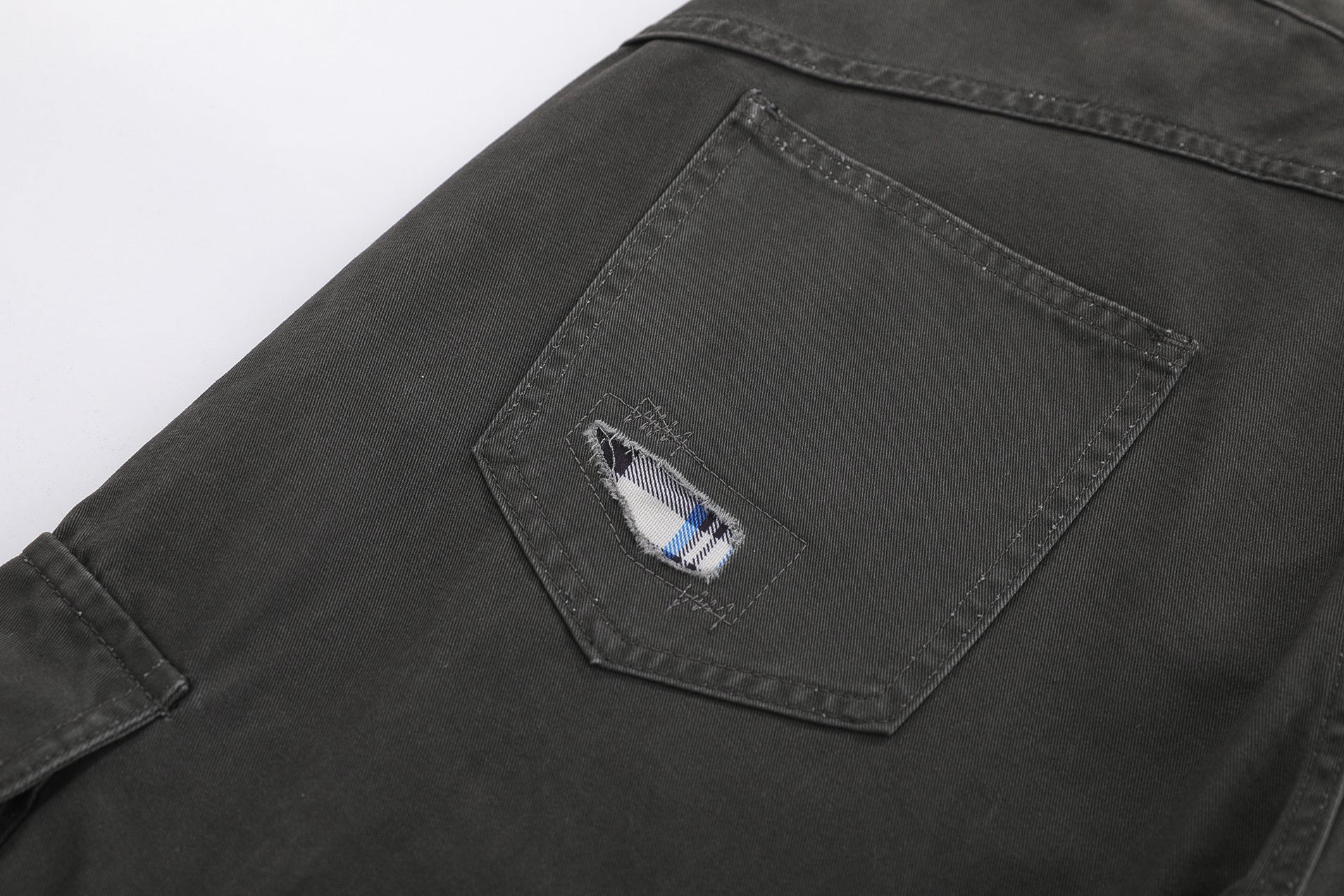 CapCabin “Distressed Utility Cargo Shorts”