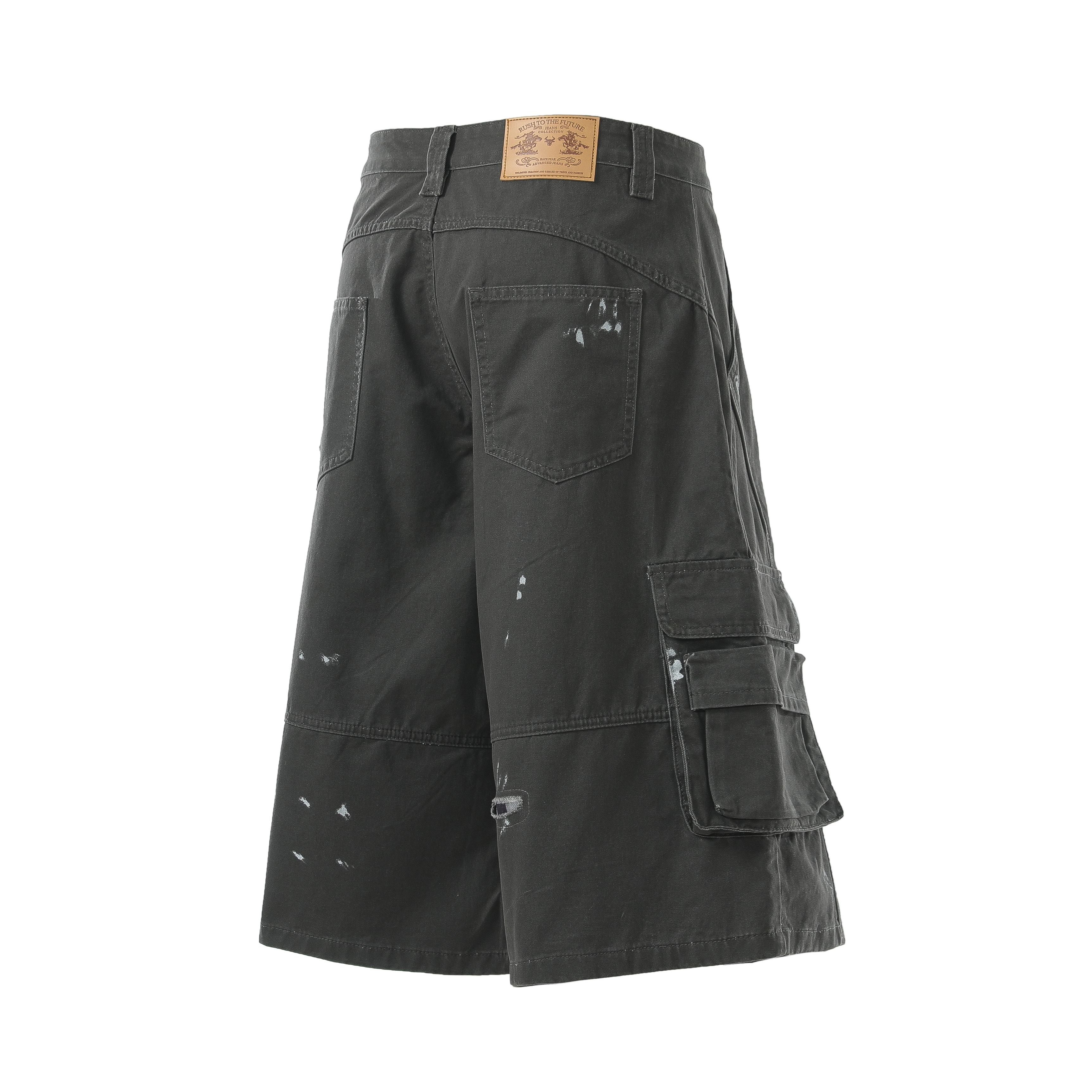 CapCabin “Distressed Utility Cargo Shorts”